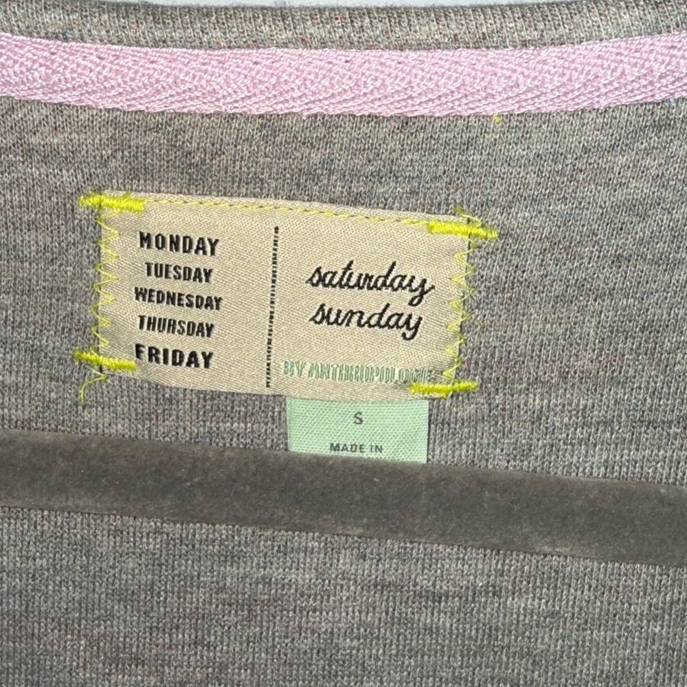 Anthropologie Saturday Sunday Aphra Space Dyed Knit Crop Sweater Size Small GUC - Picture 4 of 9